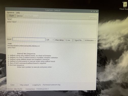 Operator Menu for built-in selftest