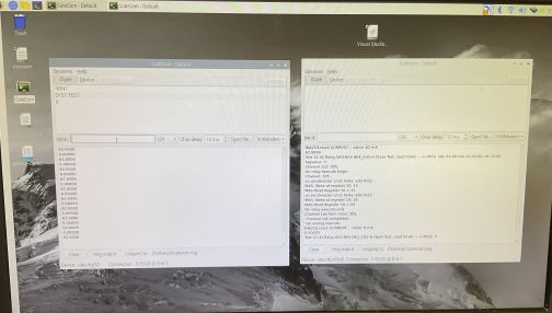 Sefltest running on serial interface and on diagnostic monitor